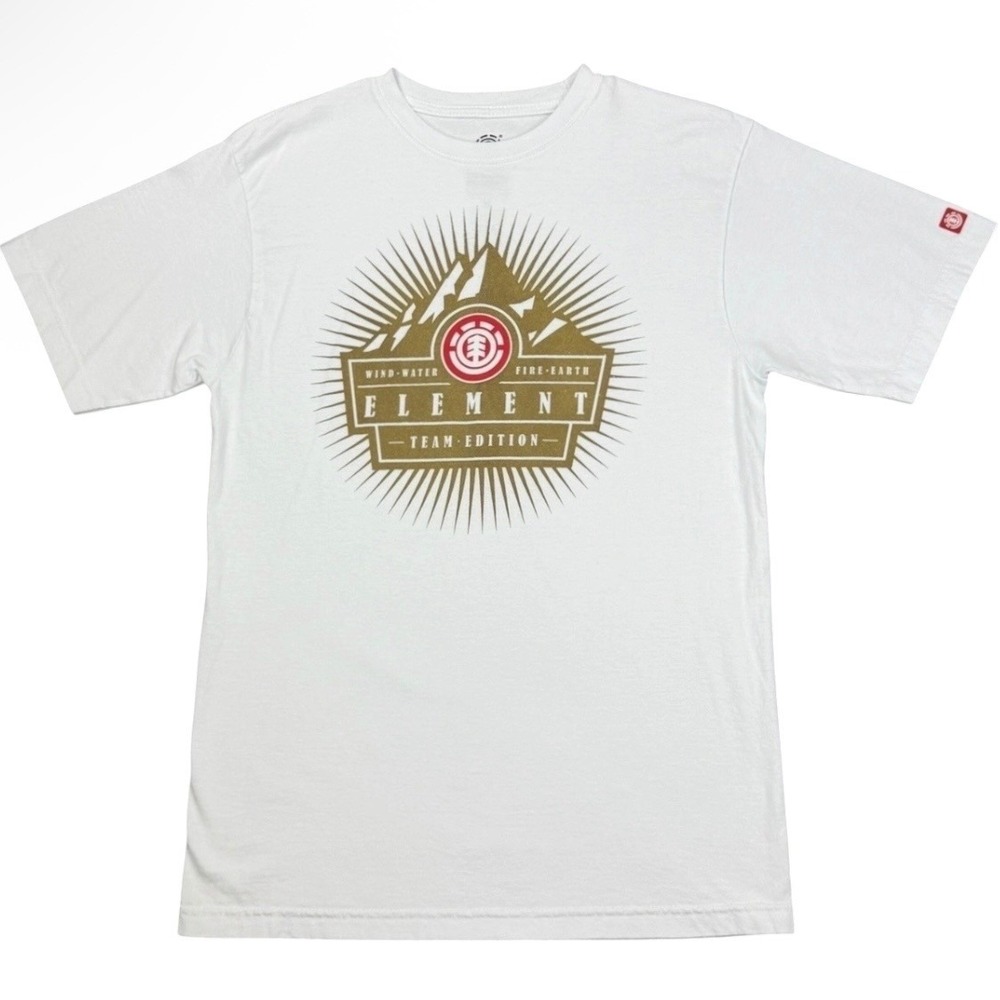 Element Team Edition Men's Size M Graphic White T-Shirt Organic Product Skater